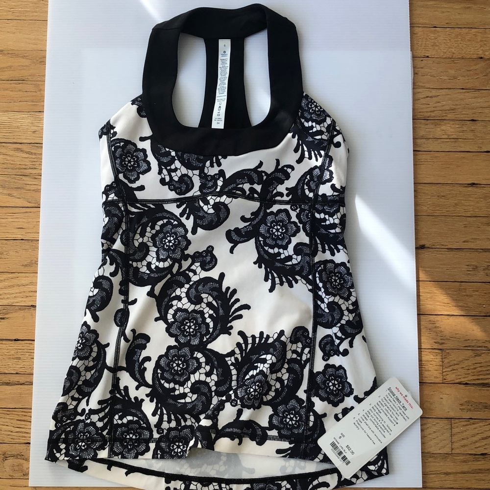 lululemon athletica Black and White yoga top